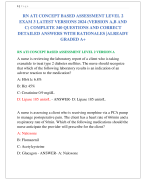 RN ATI CONCEPT BASED ASSESSMENT LEVEL 2 EXAM 3 LATEST VERSIONS 2024 (VERSION A,B AND  C) COMPLETE 340 QUESTIONS AND CORRECT  DETAILED ANSWERS WITH RATIONALES |ALREADY  GRADED A+