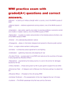 WWI practice exam with graded(A+) questions and correct answers.