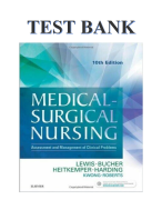 Test Bank for Medical Surgical Nursing 10th Edition by Lewis