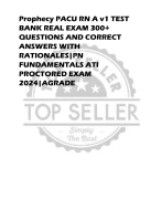 Prophecy PACU RN A v1 TEST  BANK REAL EXAM 300+  QUESTIONS AND CORRECT  ANSWERS WITH  RATIONALES|PN  FUNDAMENTALS ATI  PROCTORED EXAM  2024|AGRADE