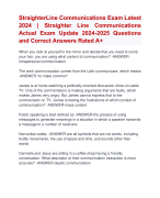StraighterLine Communications Exam Latest  2024 | Straighter Line Communications  Actual Exam Update 2024-2025 Questions  and Correct Answers Rated A+ | StraighterLine Communications Exam Latest  2024 | Straighter Line Communications  Actual Exam Update 2