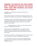 Straighter Line American Gov Exam Update  2024 | Straighterline American Government Exam Latest 2024 Questions and Correct  Answers Rated A+ | Verified Straighter Line American Gov Exam Update  Latesti 2024-2025 Quiz with Accurate Solutions Aranking Allpa