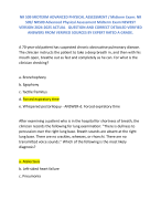 NR 509 MIDTERM ADVANCED PHYSICAL ASSESSMENT / Midterm Exam: NR 509/ NR509 Advanced Physical Assessment Midterm Exam NEWEST VERSION 2024-2025 ACTUAL   QUESTION AND CORRECT DETAILED VERIFIED ANSWERS FROM VERIFIED SOURCES BY EXPERT RATED A GRADE.