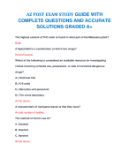 AZ POST EXAM STUDY GUIDE WITH  COMPLETE QUESTIONS AND ACCURATE  SOLUTIONS GRADED A+