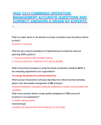 WGU C215 COMBINED OPERATION MANAGEMENT ACCURATE QUESTIONS AND CORRECT ANSWERS A GRADE BY EXPERTS