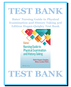 Bates' Nursing Guide to Physical Examination and History Taking 3rd Edition Hogan-Quigley Test Bank