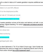 HESI RN -EVOLVE OBSTETRICS- MATERNITY  PRACTICE EXAM LATEST UPDATED 2024/2025