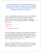 RN ATI PHARMACOLOGY PROCTORED EXAM  NEWEST 2024 VERSION 4 COMPLETE 70 QUESTIONS  AND CORRECT DETAILED ANSWERS (VERIFIED  ANSWERS) |ALREADY GRADED A+