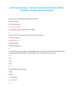 ASCP EXAM 2023-2024 | 100 REAL EXAM QUESTIONS AND CORRECT ANSWERS / AGRADE VERIFIED ANSWERS