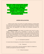 PHYSICS FOR ENGINEERS STUDY  GUIDE EXAM WITH QUESTIONS  AND VERIFIED CORRECT  ANSWES/PHYSICS FOR  ENGINEERS SUPPLEMENTARY  PROBLEMS/ A GRADE PHY01 RIZAL TECHNOLOGICAL  UNIVERSITY (RTU)