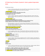 SNHD Paramedic Adult Protocols Questions and correct Answers Graded A+