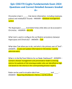 Epic COG170 Cogito Fundamentals Exam 2024 Questions and Correct Detailed Answers Graded A+