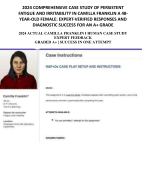 2024 COMPREHENSIVE CASE STUDY OF PERSISTENT FATIGUE AND IRRITABILITY IN CAMILLA FRANKLIN A 48- YEAR-OLD FEMALE: EXPERT-VERIFIED RESPONSES AND DIAGNOSTIC SUCCESS FOR AN A+ GRADE