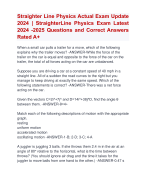 Straighter Line Physics Actual Exam Update  2024 | StraighterLine Physics Exam Latest  2024 -2025 Questions and Correct Answers  Rated A+ | Verified Straighter Line Physics  Exam  Update  2024-2025 Quiz with Accurate Solutions  Aranking Allpass'
