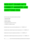HESI EXIT EXAMS WITH CORRECT ANSWERS AND QUESTIONS 2024