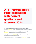 ATI Pharmacology Proctored, with correct questions and answers 2024/2025