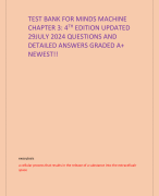TEST BANK FOR MINDS MACHINE CHAPTER 3: 4TH EDITION UPDATED 29JULY 2024 QUESTIONS AND DETAILED ANSWERS GRADED A+ NEWEST!!