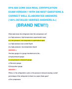EPA 608 CORE 2024 REAL CERTIFICATION EXAM VERSION 1 WITH 300 BEST QUESTIONS & CORRECT WELL ELABORATED ANSWERS (100% DETAILED VERIFIED ANSWERS A+)              (BRAND NEW!!)