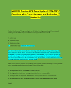 NURS101 Practice HESI Exam Updated 2024-2025/ Questions with Correct Answers and Rationales //  Graded A+