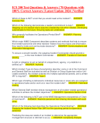 ICS 200 Test Questions & Answers | 70 Questions with 100% Correct Answers | Latest Update 2024 | Ver