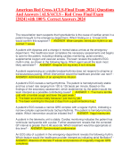 American Red Cross-ACLS-Final Exam 2024 | Questions And Answers | ALS/ACLS - Red Cross Final Exam [2024] with 100% Correct Answers 2024