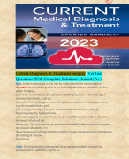 Current Diagnosis & Treatment Surgery /Verified Questions With Complete Solutions Graded (A+)