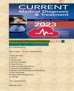 Current Medical Diagnosis & Treatment 2024-2025 /62 Questions With Verified Answers (A+)
