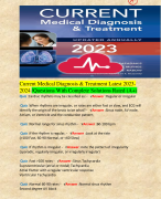 Current Medical Diagnosis & Treatment Latest 2023-2024 /Questions With Complete Solutions Rated (A+)