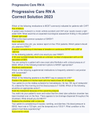 Progressive Care RN A Correct Solution 2023