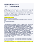 November 2022/2023 CFP: Fundamentals
