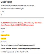 NUR2571 Professional Nursing II Final Exam / PN2 Final  Exam Review (Latest 2024/2025) Rasmussen