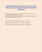 HESI COMMUNITY HEALTH 2024 EXAM WITH 100+ QUESTIONS WITH VERIFIED  ANSWERS