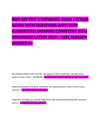   NUR 185 TEST 1 HONDROS  EXAM (ACTUAL EXAM) WITH QUESTIONS WITH VERY ELABORATED ANSWERS CORRECTRY WELL ORGANIZED LATEST 2024 – 2025 ALREADY GRADED A+ 