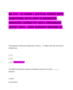 NS 372 – 01 EXAM 1 (ACTUAL EXAM) WITH QUESTIONS WITH VERY ELABORATED ANSWERS CORRECTRY WELL ORGANIZED LATEST 2024 – 2025 ALREADY GRADED A+   