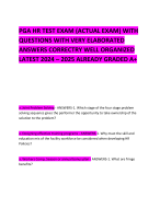 PGA HR TEST EXAM (ACTUAL EXAM) WITH QUESTIONS WITH VERY ELABORATED ANSWERS CORRECTRY WELL ORGANIZED LATEST 2024 – 2025 ALREADY GRADED A+       