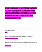 BICSI – INSTALLER 1 – EXAM REVIEW EXAM (ACTUAL EXAM) WITH QUESTIONS WITH VERY ELABORATED ANSWERS CORRECTRY WELL ORGANIZED LATEST 2024 – 2025 ALREADY GRADED A+ 