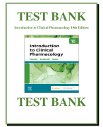TEST BANK Introduction to Clinical Pharmacology 10th Edition