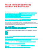 PRAXIS 5422 Exam Study Guide  Questions With Answers 2024