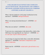 CODA BOARD EXAM NEWEST 2024 COMPLETE  EXAM TESTS BANK 330 QUESTIONS AND CORRECT  DETAILED ANSWERS WITH RATIONALES (VERIFIED  ANSWERS) |ALREADY GRADED A+