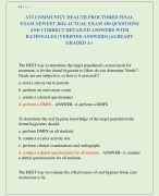 ATI COMMUNITY HEALTH PROCTORED FINAL  EXAM NEWEST 2024 ACTUAL EXAM 150 QUESTIONS  AND CORRECT DETAILED ANSWERS WITH  RATIONALES (VERIFIED ANSWERS) |ALREADY  GRADED A+