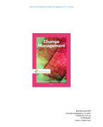 Samenvatting changemanagement/verandermanagement, hoofdstuk 1 t/m 10, e-cluster
