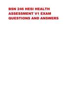 BSN 246 HESI HEALTH  ASSESSMENT V1 EXAM  QUESTIONS AND ANSWERS