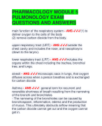 PHARMACOLOGY MODULE 5  PULMONOLOGY EXAM  QUESTIONS AND ANSWERS