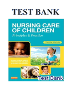 TEST BANK FOR NURSING CARE OF CHILDREN PRINCIPLES AND PRACTICE BY JAMES 4TH EDITION
