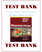 TEST BANK Pharmacology Illustrated Reviews  7th Edition Whalen Test Bank