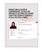Comprehensive Camilla Franklin i-Human Case Study | 48-Year-Old with Fatigue and Irritability | Latest Case Review WEEK 10 | SCREENSHOTS ATTACHED