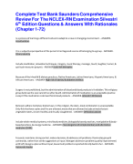 Complete Test Bank Saunders Comprehensive  Review For The NCLEX-RN Examination Silvestri  6 th Edition Questions & Answers With Rationales  (Chapter 1-72)