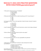 WGS146 V1 2024-2025 PRACTICE QUESTIONS WITH 0 SOLUTIONS| guaranteed pass!!! 