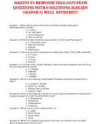 WGS259 V1 RESPONSE 2024-2025 EXAM  QUESTIONS WITH 0 SOLUTIONS ALREADY GRADED A| WELL  REVISED!!!!! 