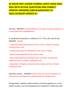 45 HOUR POST LICENSE FLORIDA LATEST EXAM 2024- 2025 WITH ACTUAL QUESTIONS AND CORRECT  VERIFIED ANSWERS|100%GUARANTEED TO  PASS!|ALREADY GRADED A+